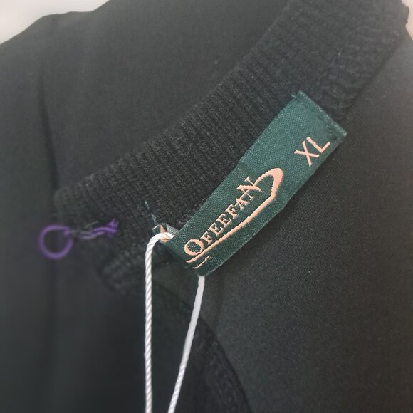 Ofeefan cap sleeves, drawstring. Crewneck, Black Romper  Size 16 XL - Picture 7 of 10